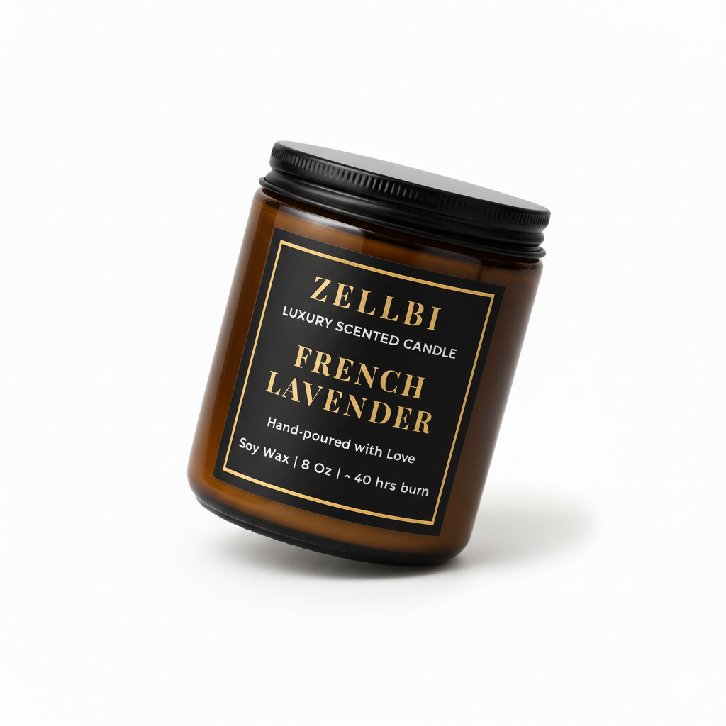 French Lavender - Amber Glass Jar