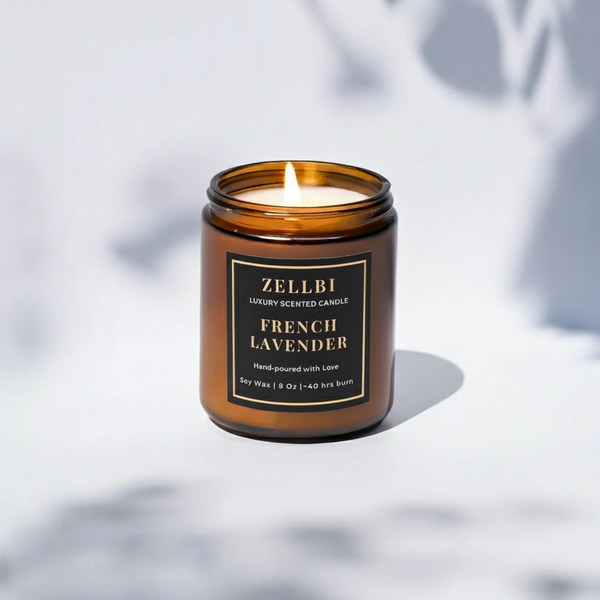 French Lavender - Amber Glass Jar