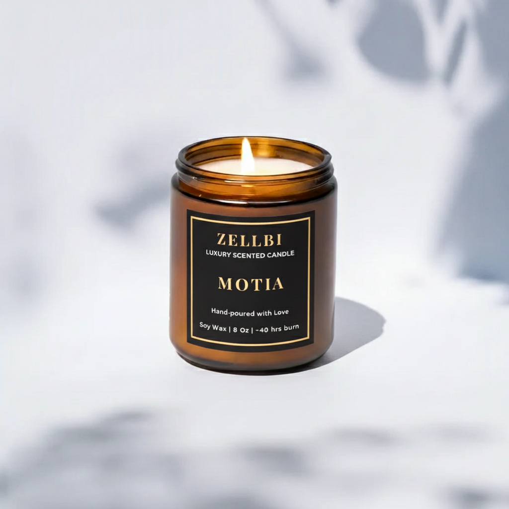 Motia - Amber Glass Jar